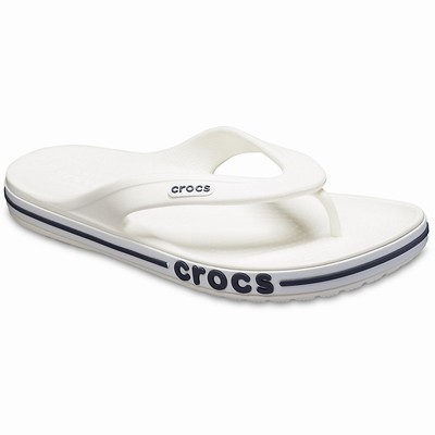 Crocs Bayan Parmak Arası Terlik | Crocs Bayaband - Beyaz/Lacivert, Boyut 36-44